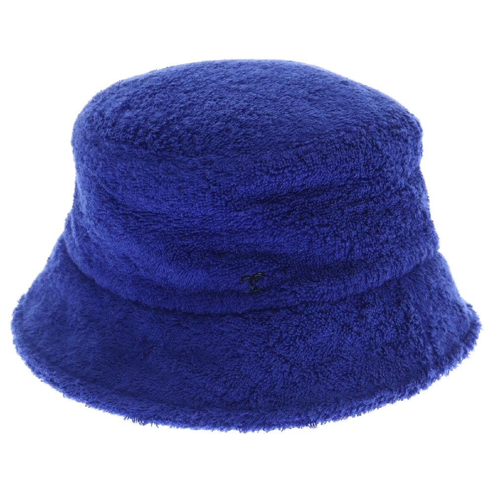 シャネル CHANEL パイル地 ハット ブルー CHANEL (シャネル) Pile Bucket Hat パイル地ココマーク