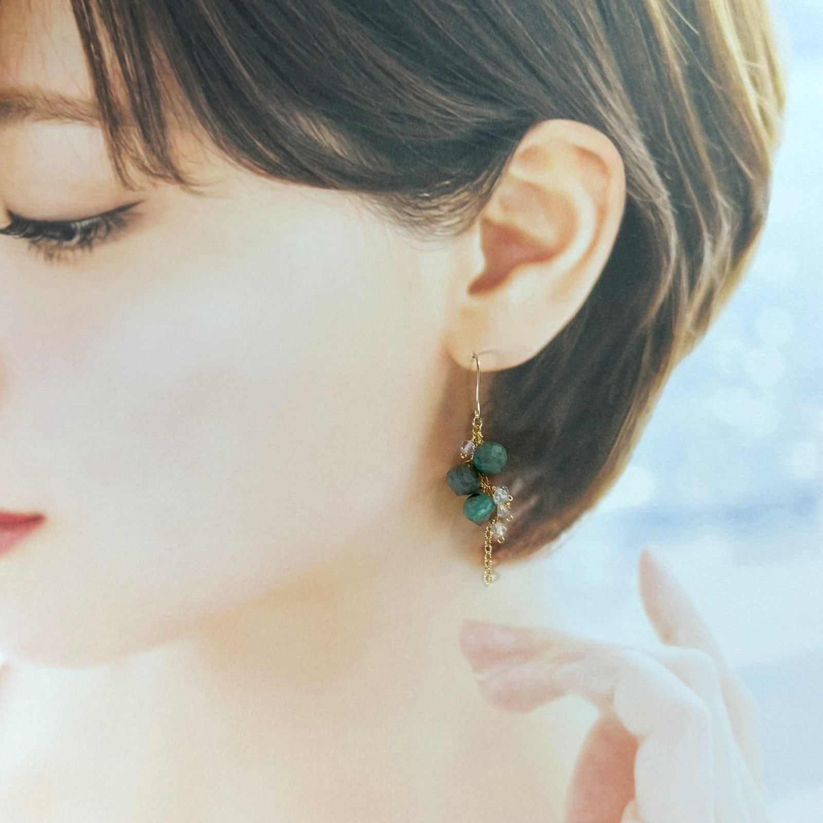 アクアプレーズのピアス アクアプレーズ・ホワイトトパーズ
