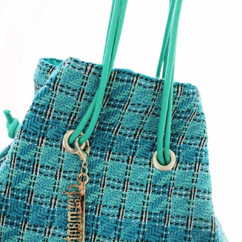 シャルマントサック charmant sac ツイード 巾着バッグ