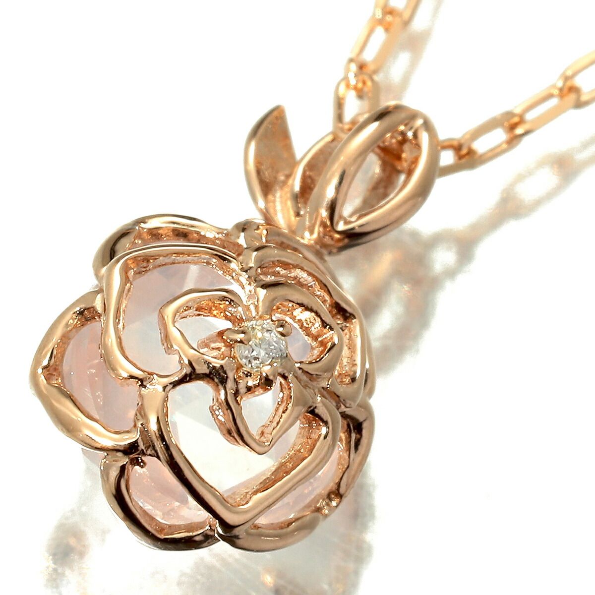 フラワーモチーフ 一皮剥け ペンダントトップ K18 【中古】 