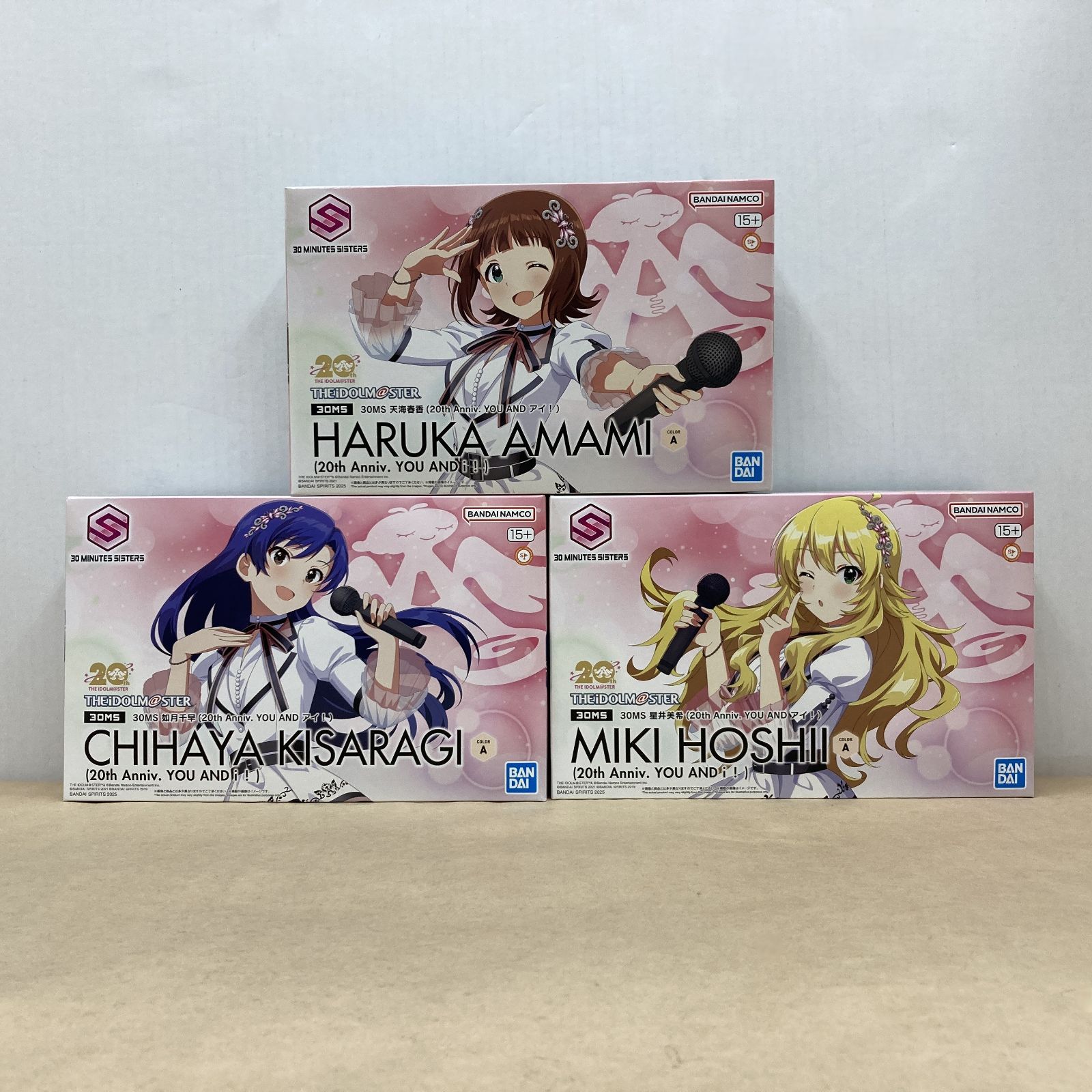 BANDAI アイドルマスター 30MS 天海春香 如月千早 星井美希 20th Anniv. YOU AND アイ プラモデル 未組立品 3点セット M3534-003