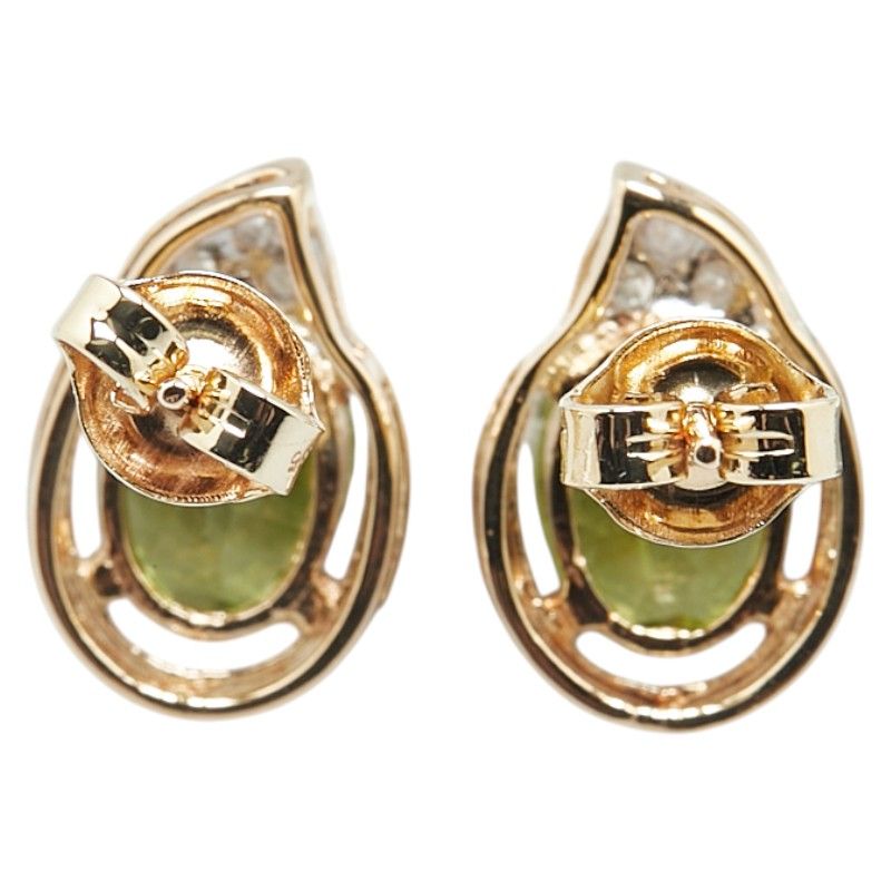 雫 モチーフ スタッド K14YG イエローゴールド レディース【1-0209039  