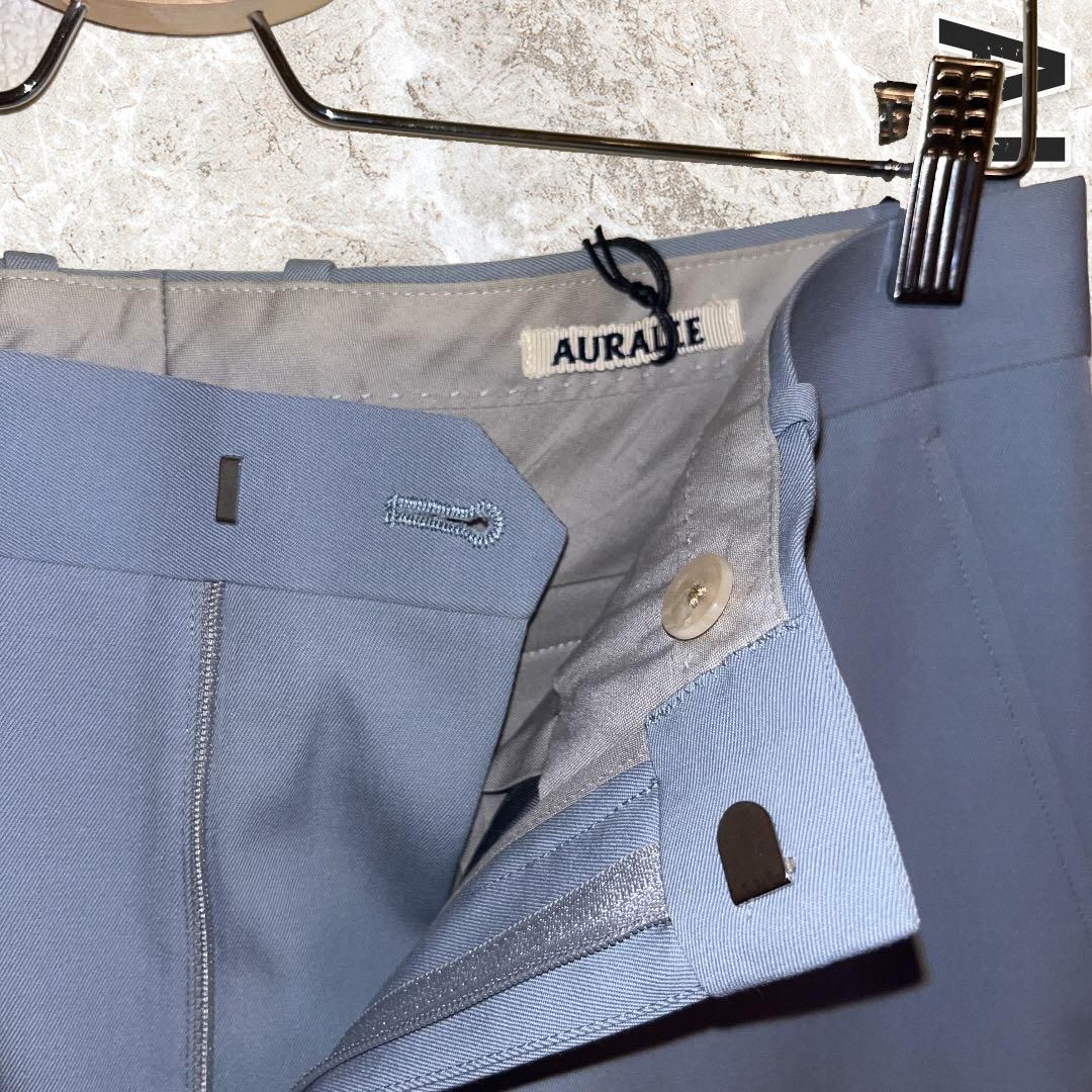 AURALEE 21ss A21SP02MG スラックス ブルー - メルカリ