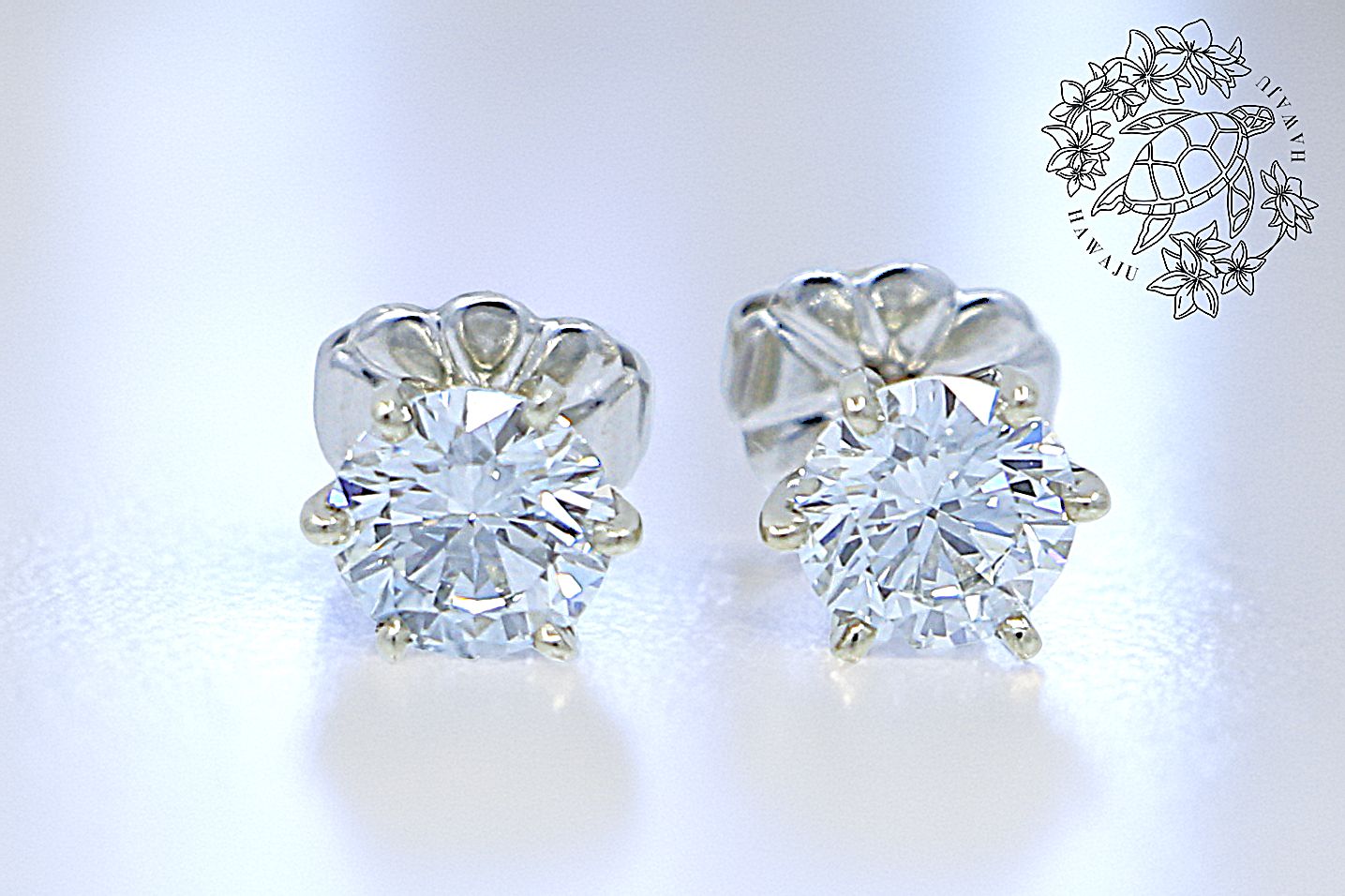 ポメころび◆ハワイアンキルトピアス✧天然ホワイトオニキス/ブラウンシェル 14K ピアス ホワイトゴールド ラボグロウンダイヤモンド