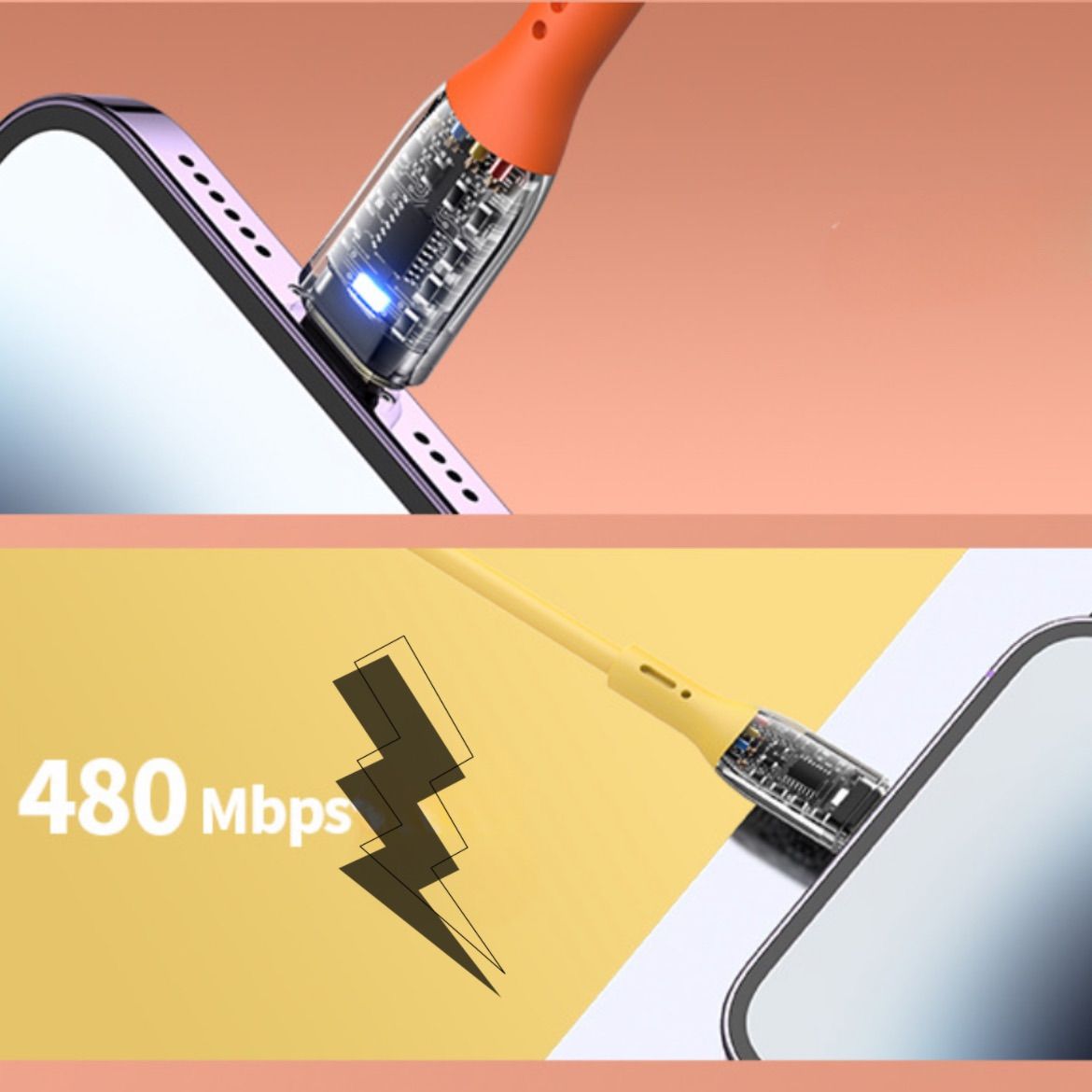 1m×3本)iPhone ライトニング 充電 ケーブル 急速充電 2.4A