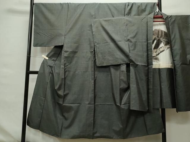 平和屋着物男性　本場大島紬　アンサンブル　泥染め　7マルキ　正絹　逸品　CAAK7219ze