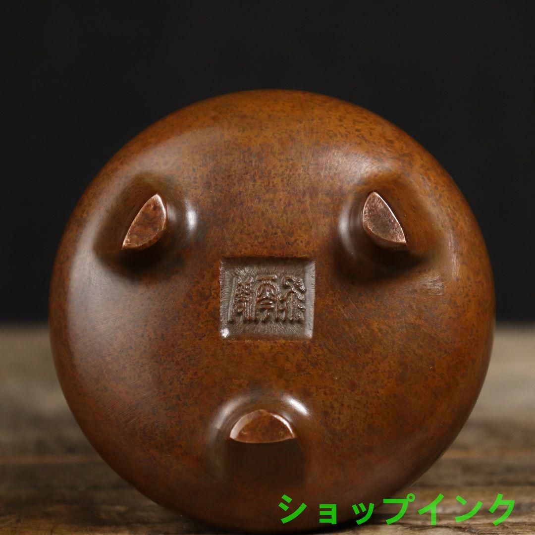 沈香盤香炉 三足香炉 禅意香炉 仏事香炉 銅製 工芸品 美術品