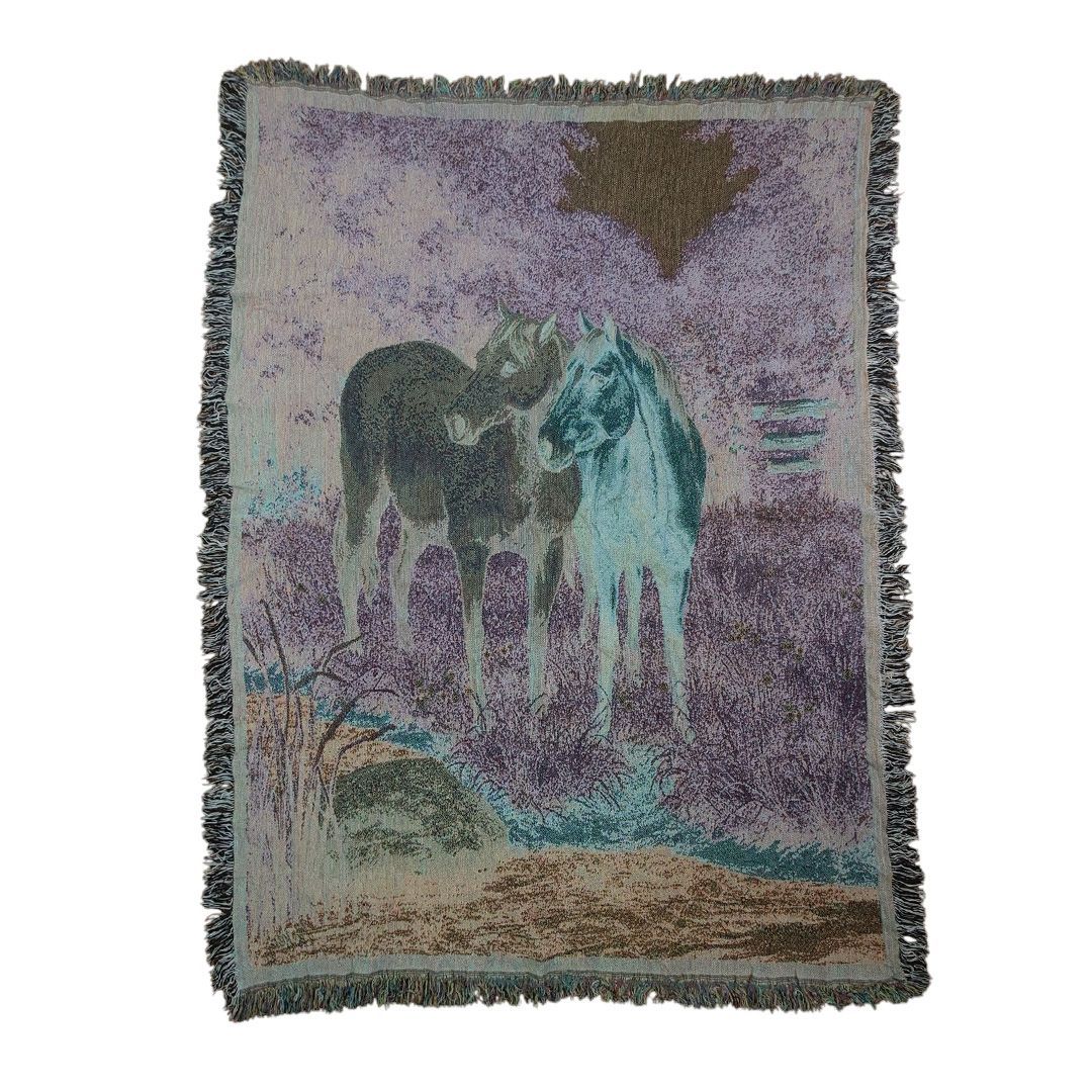 vintageラグ カーペット 馬 ホース 風景 アニマル 1411 - メルカリ