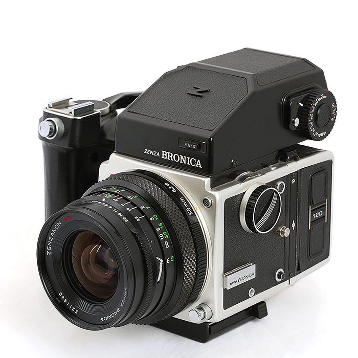 [極上美品] BRONICA ETR-Si ZENZANON-PE 45-90mm AE Finder III 取説 ＃111460 パ*ダ様 ジャンク品BRONICA ETR Si +PE 75mm +220フィ ジャンク