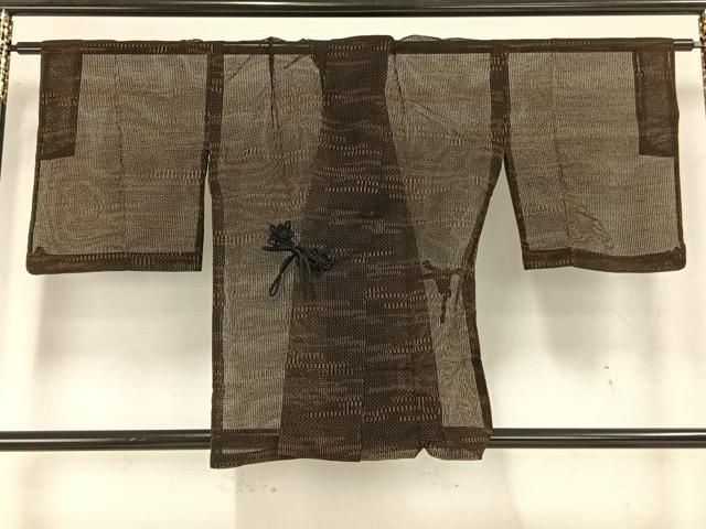 平和屋着物▽道中着　スリーシーズン　春夏秋　塵除け　変わり縞　正絹　逸品　AAAW7903fy 平和屋着物▽道中着 スリーシーズン 春夏秋 塵除け 変わり縞 正絹 逸品