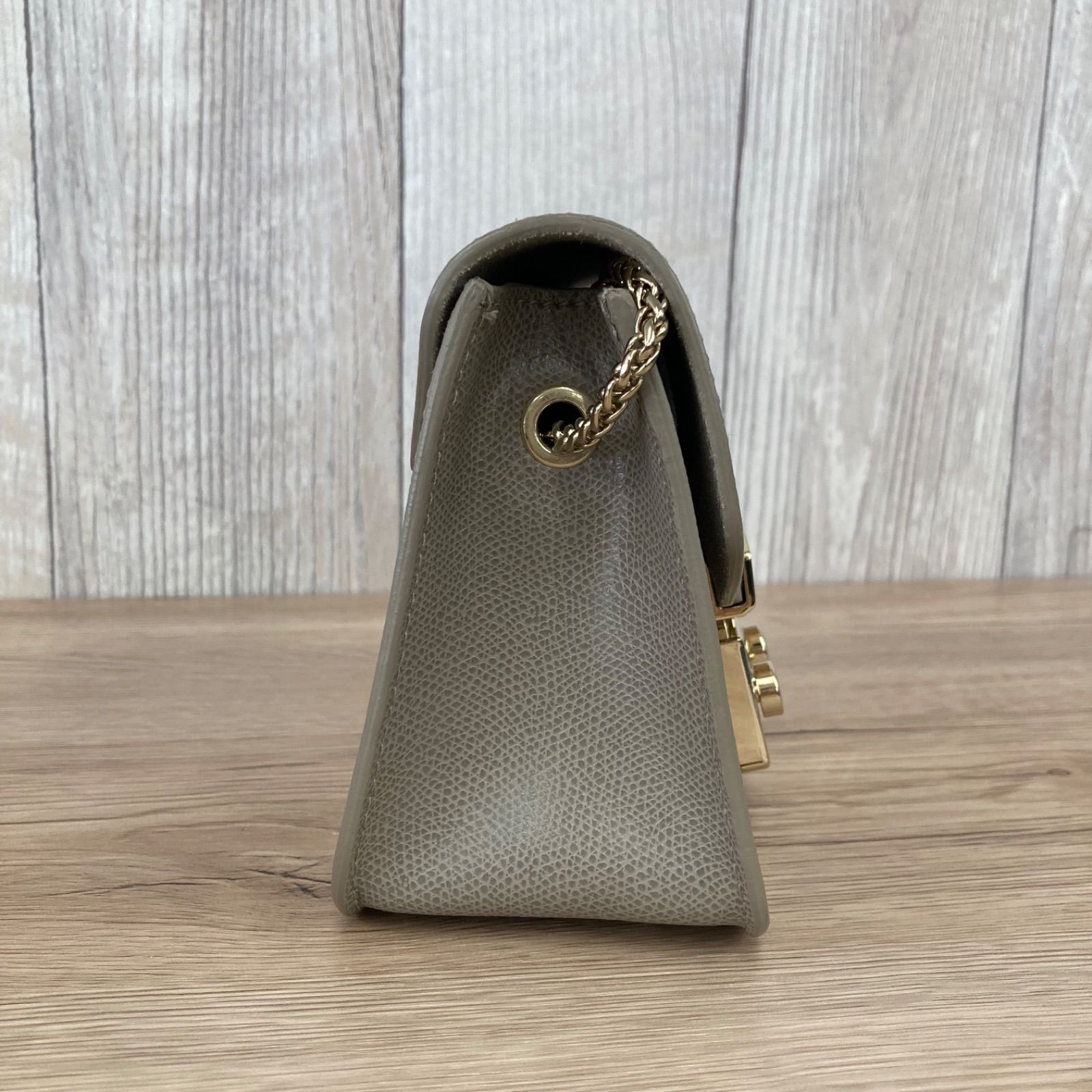 FURLA フルラ メトロポリス ショルダーバック グレージュ チェーン 