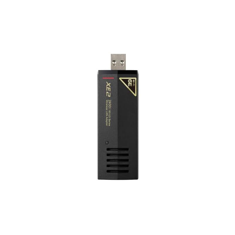 バッファロー Wi-Fi 6E 11ax 6GHz 無線LAN 子機 USB3.2 (Gen1) 対応 内蔵アンテナ タイプ ドライバー内蔵 WI-U3-2400XE2/N