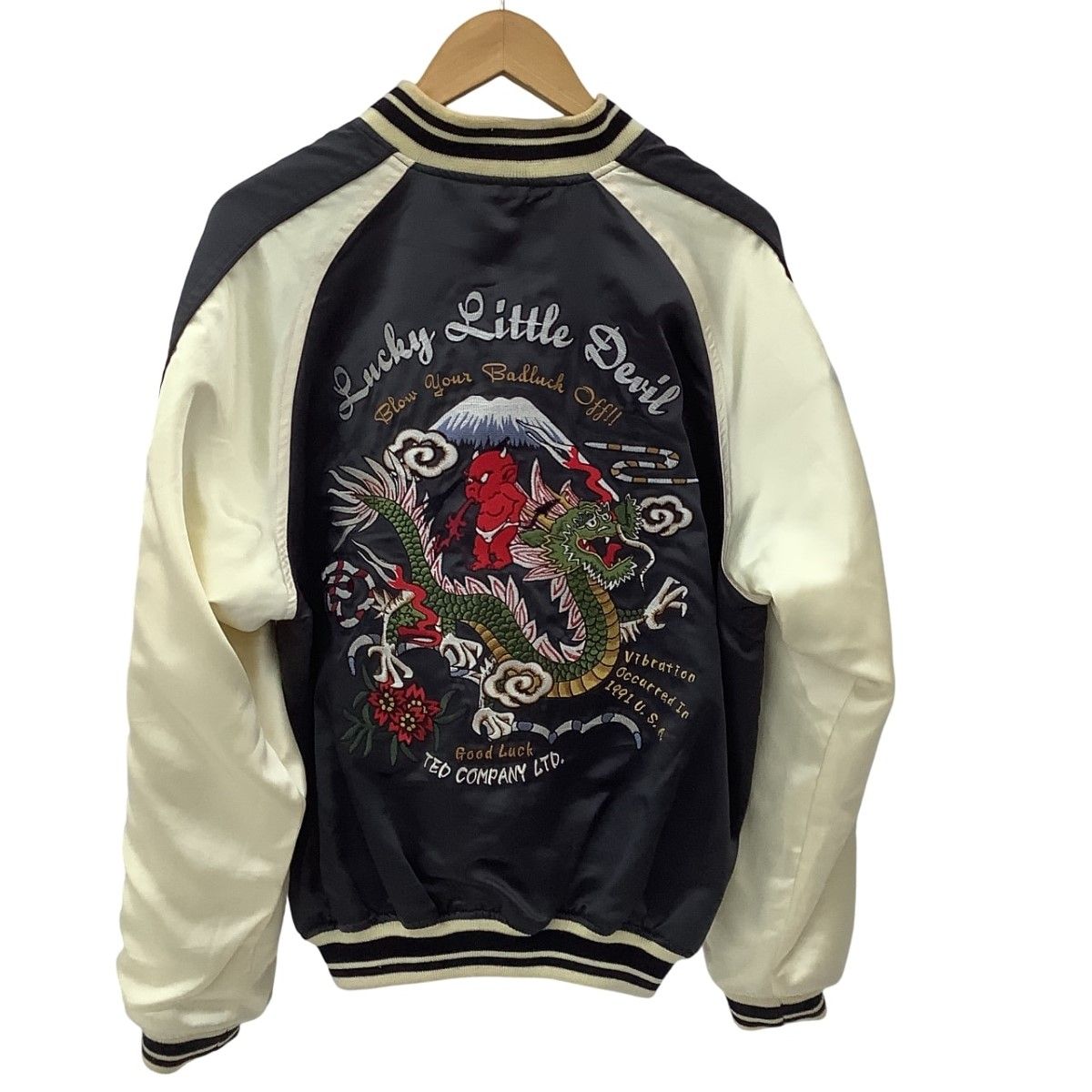 Ted Company テッド カンパニー テッドカンパニー メンズ リバーシブル ジャケット スカジャン SIZE 42 ブラック×アイボリー KANDAIZUMI_COM