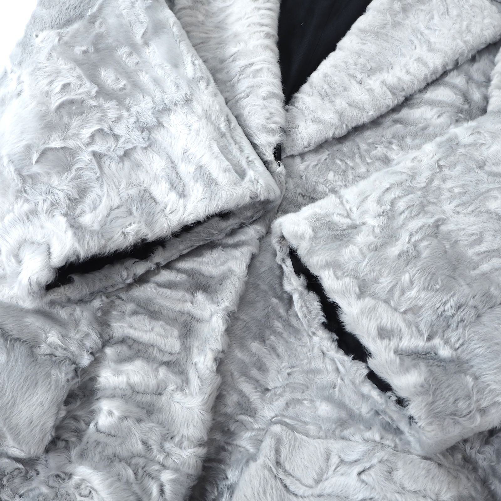 希少デザイン カラーフォックス パープル系 ブルーフォックス ファーコート 毛皮 希少デザイン カラーフォックス パープル系 ブルーフォックス