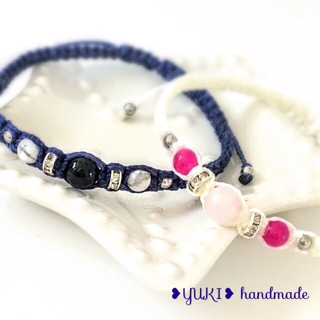 アンクレット or ブレスレット 天然石【ペアセット④】ハンドメイド 