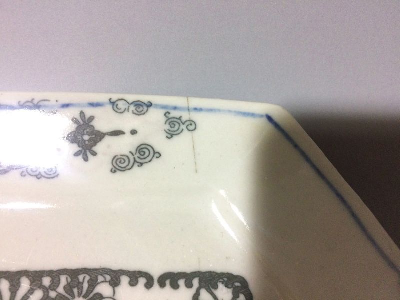 セール！・ レア！ 縁起三昧　三色印判八角皿　10枚組　伊万里　明治期 今だけ価格！】 レア！ 縁起三昧 三色印判八角皿 10枚組 伊万里