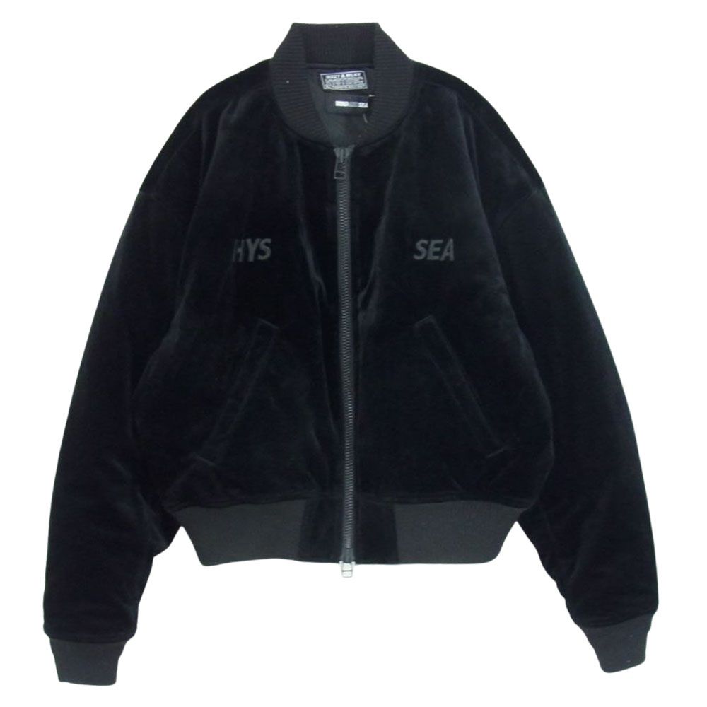 HYSTERIC GLAMOUR ヒステリックグラマー 22AW WDS-C-HYS-23-AP-Q1-04 × WIND AND SEA  Bomber Jacket ウィンダンシー ベロア ボンバージャケット ブラック系 S【中古】 - メルカリ