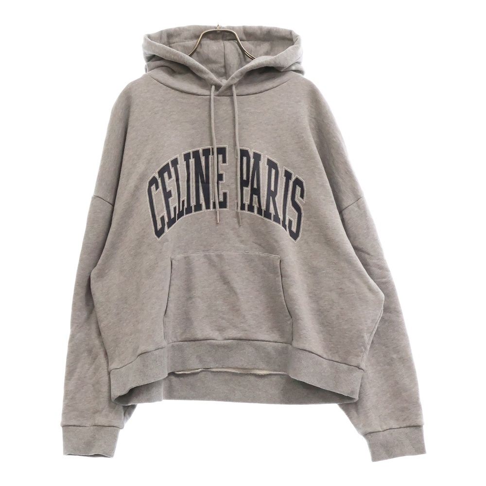 CELINE (セリーヌ) プリントロゴ オーバーサイズ プルオーバーパーカー 