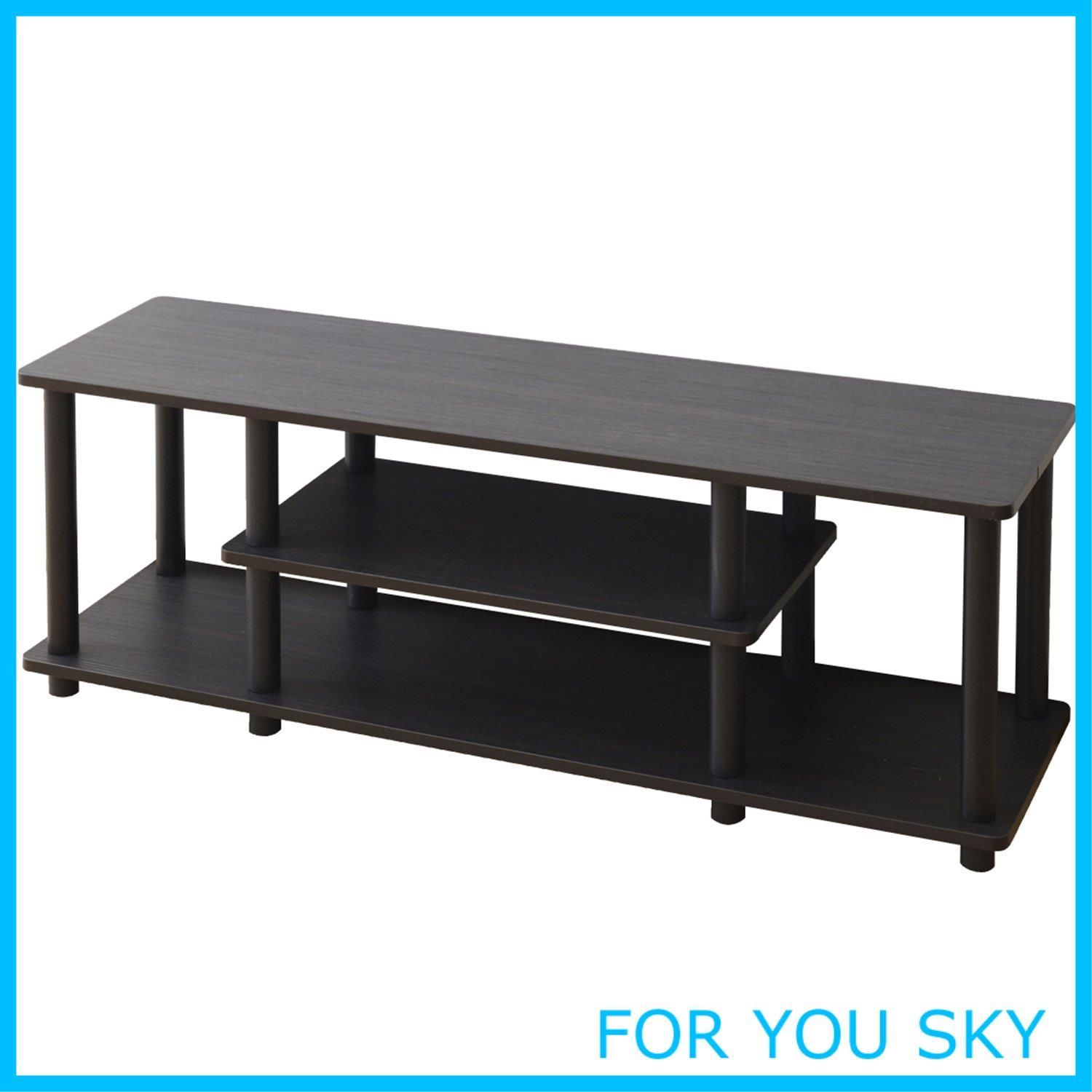新着商品 山善 テレビ台 幅111.5×奥行29.5×高さ41.5cm 42型対応 A4対応 収納棚 組立品 ダークブラウン|ブラック YWTV-1130 DBR
