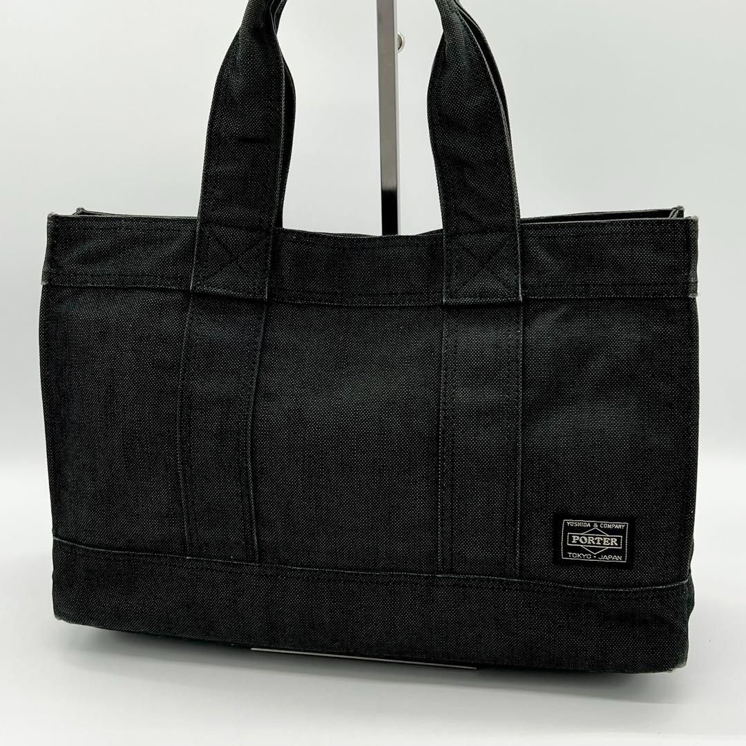 【超美品】PORTER ポーター スモーキー トートバッグ デニム 人気　デニム 美品】PORTER スモーキー トートバッグ デニム シンプル