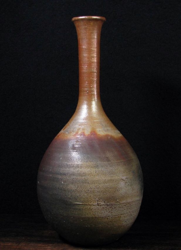 e3057 日幡光顕 備前焼 耳付 花入 共箱 高さ23cm 日幡光顕作 光顕人 備前花入 共箱 美品/19J12 - メルカリ