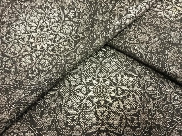 平和屋着物▽お召 単衣 吉祥花文 黒地 正絹 逸品 AAAV2854fy - メルカリ