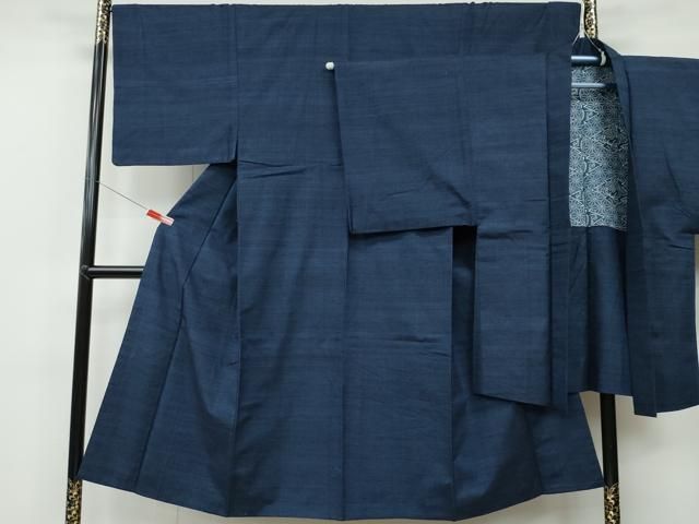 平和屋着物●男性 紬 アンサンブル 霞文 正絹 CAAR8120vf
