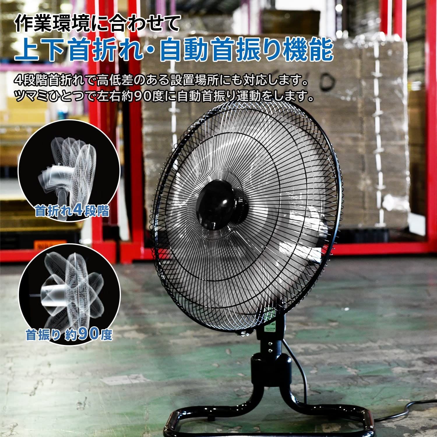 迅速発送】ナカトミ(NAKATOMI) 業務用扇風機 工場扇 45cm 床置き