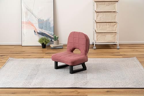 人気商品】AZUMAYA 背もたれ付正座椅子 レッド色 LSS-23RD 【公式通販】