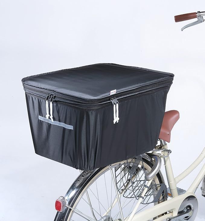 川住製作所(Kawasumi Seisakusyo) 自転車 2段式後カゴカバー 大型カゴ対応 KWR-210BK ブラック