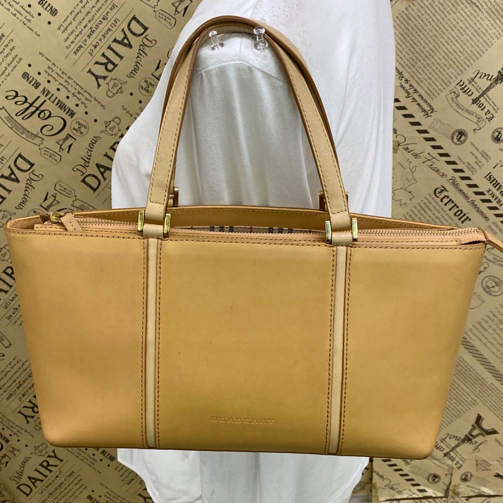 バーバリー ハンド トートバッグ 革 フォーマル ビジネス FW223