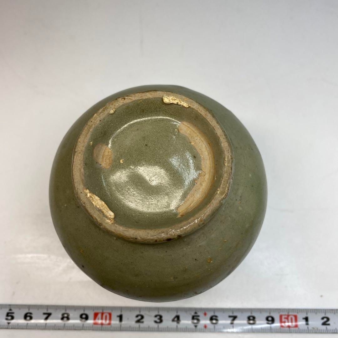 高麗青磁 古代青磁油壺 木箱付 高さ9.5㎝ 東Y6-0606②