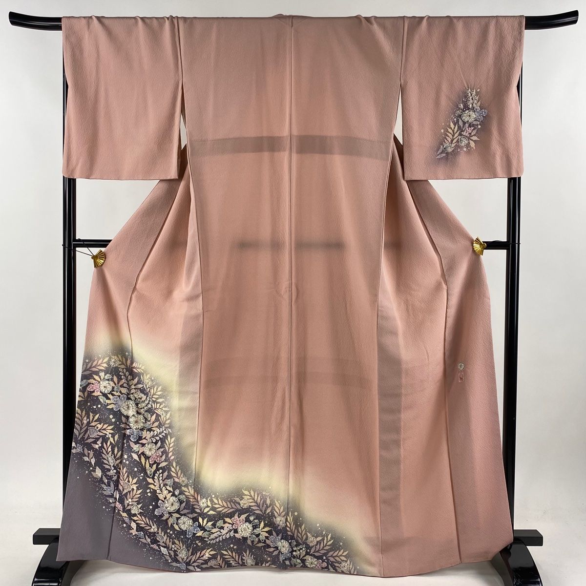 付下げ 身丈166cm 裄丈68cm L 袷 翠山工房 やまと 落款 辻が花 ぼかし  