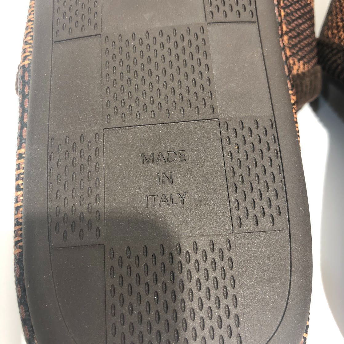 美品LVダミエミュール LOUIS VUITTON サンダル ミュール ダミエ クロス ハラコ ヒール