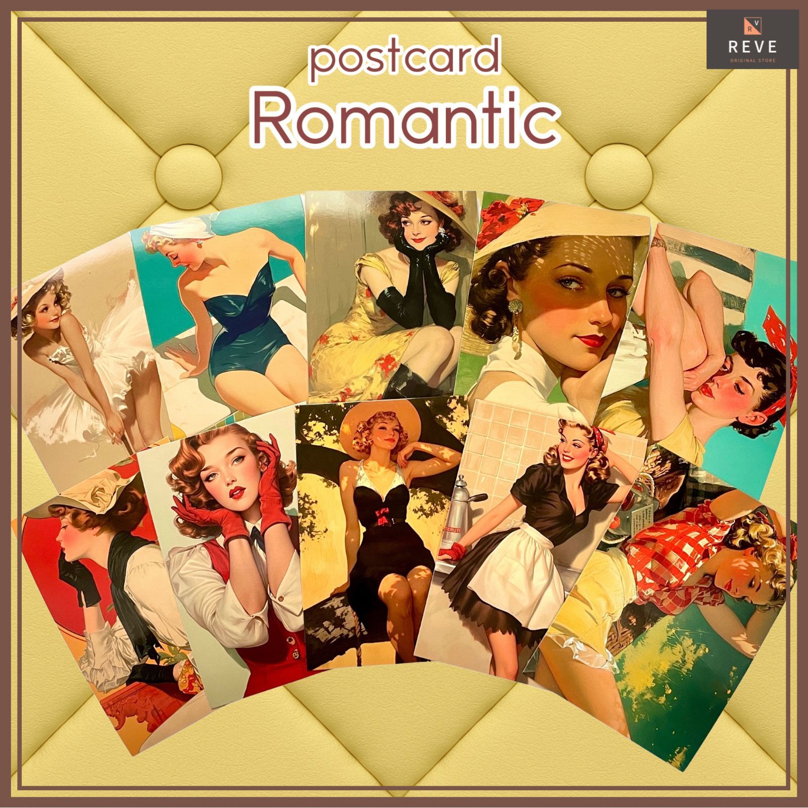 ピンナップガール B】レトロポストカード 海外風 おしゃれ アメリカン