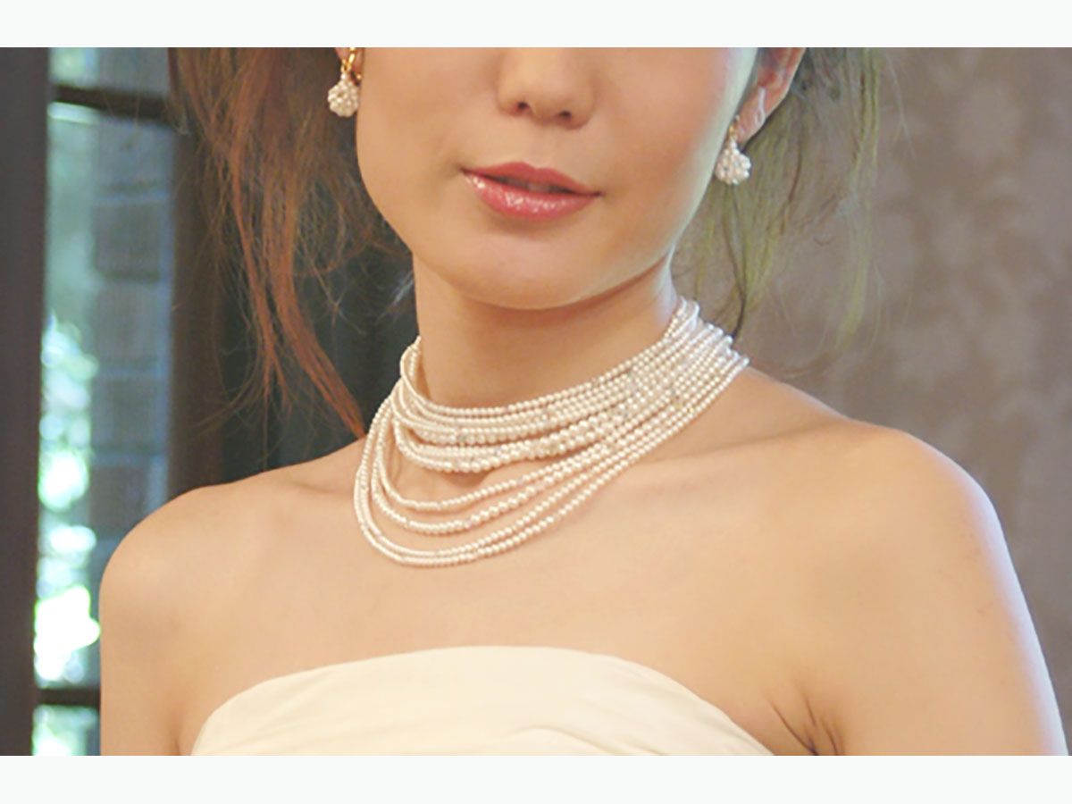 Sayo様♡専用 ワタベウェディング　淡水パールネックレス＆イヤリング 箱付き Seashore 宇和島あこや真珠 花珠真珠 パール ネックレス あこや