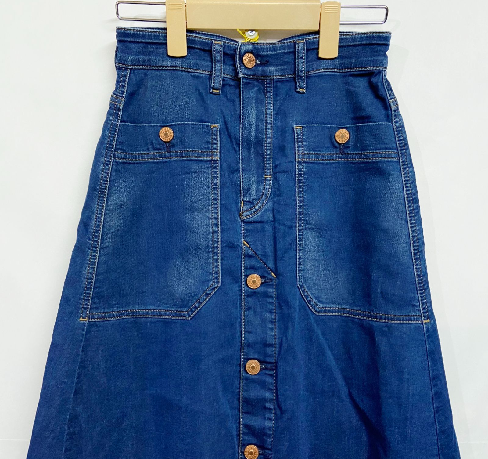 DIESEL　ディーゼル　ロングスカート　デニム　カットオフ　スリット DIESEL ディーゼル ロングスカート デニム カットオフ スリット