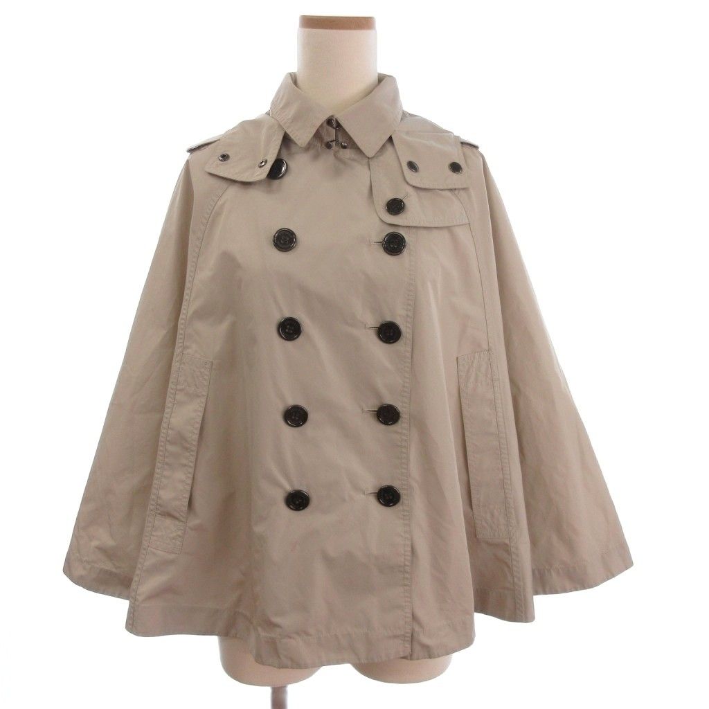 バーバリー ロンドン BURBERRY LONDON パッカブルポンチョ ブルゾン ボタン フード B1A27-525-40 ベージュ 38