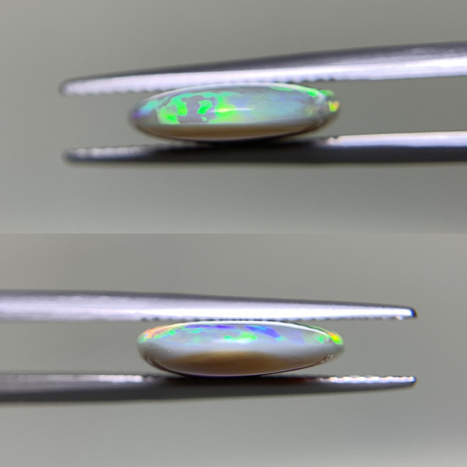 ブラックオパール 天然 5.534 ct 宝石ソーティング付き 19.5㎜×12.8  