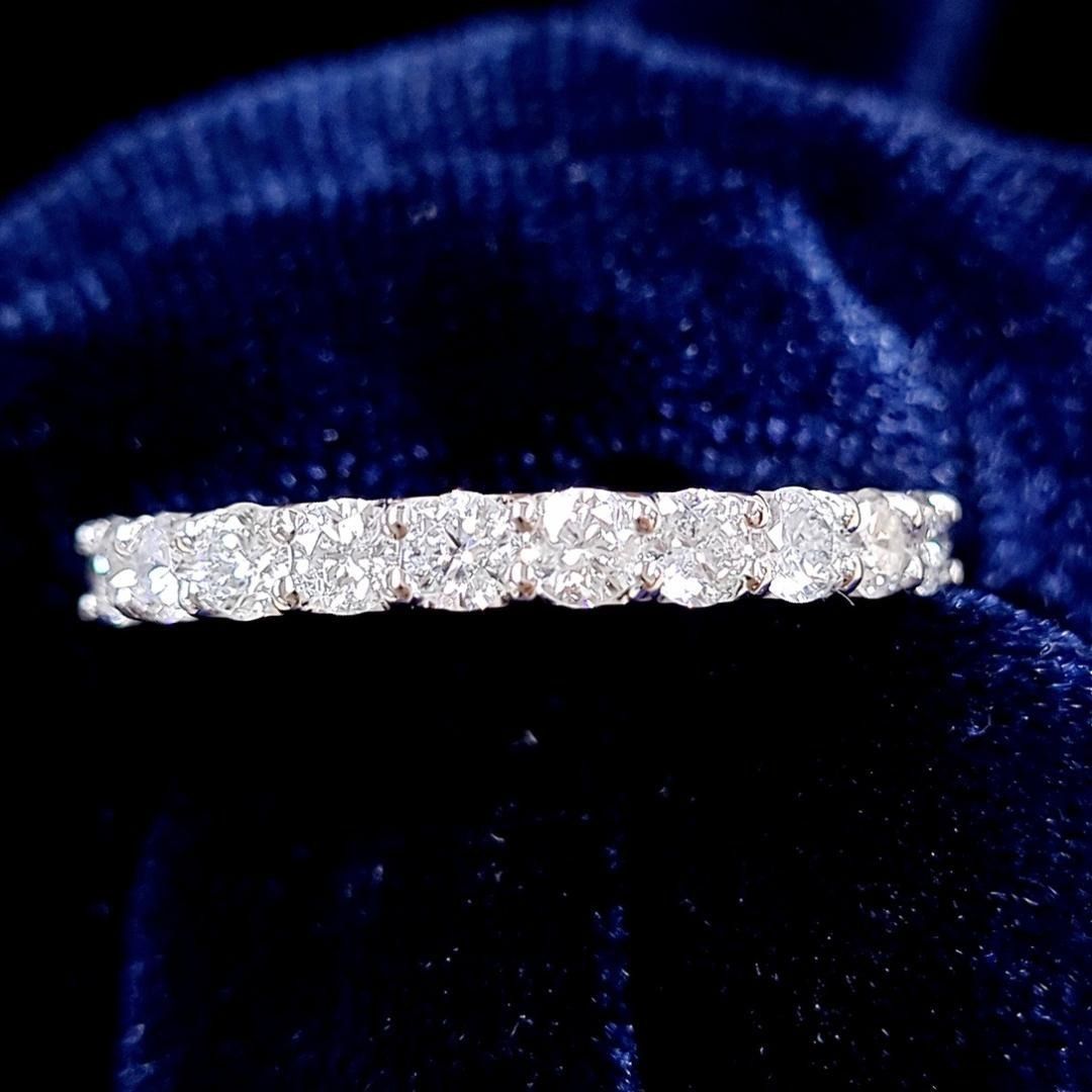 最高品質! ハートキュー Dカラー ダイヤモンド 1ct エタニティ リング