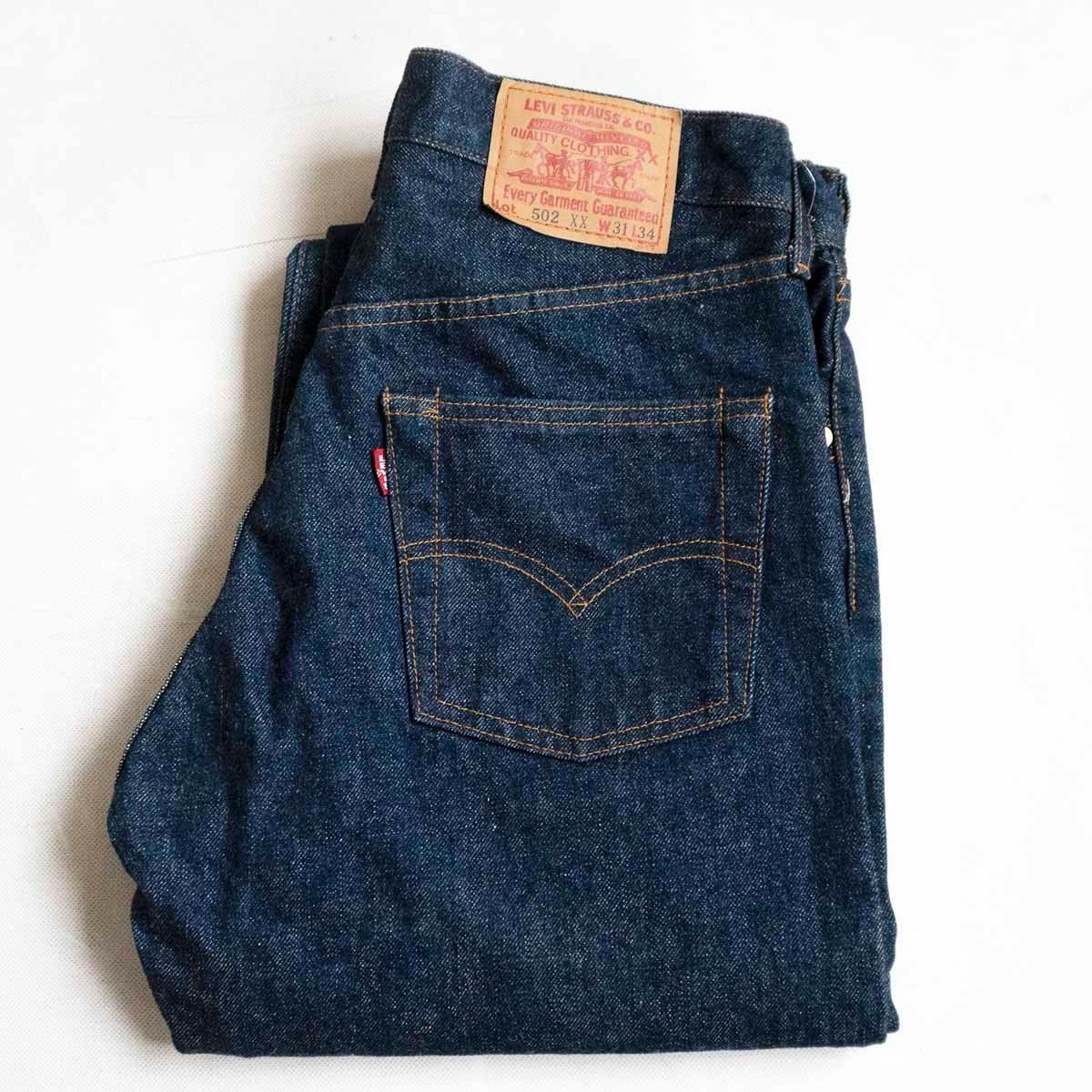 美品/濃紺】 LEVI'S 【 502 BIG E デニムパンツ 】31×34 インディゴ 