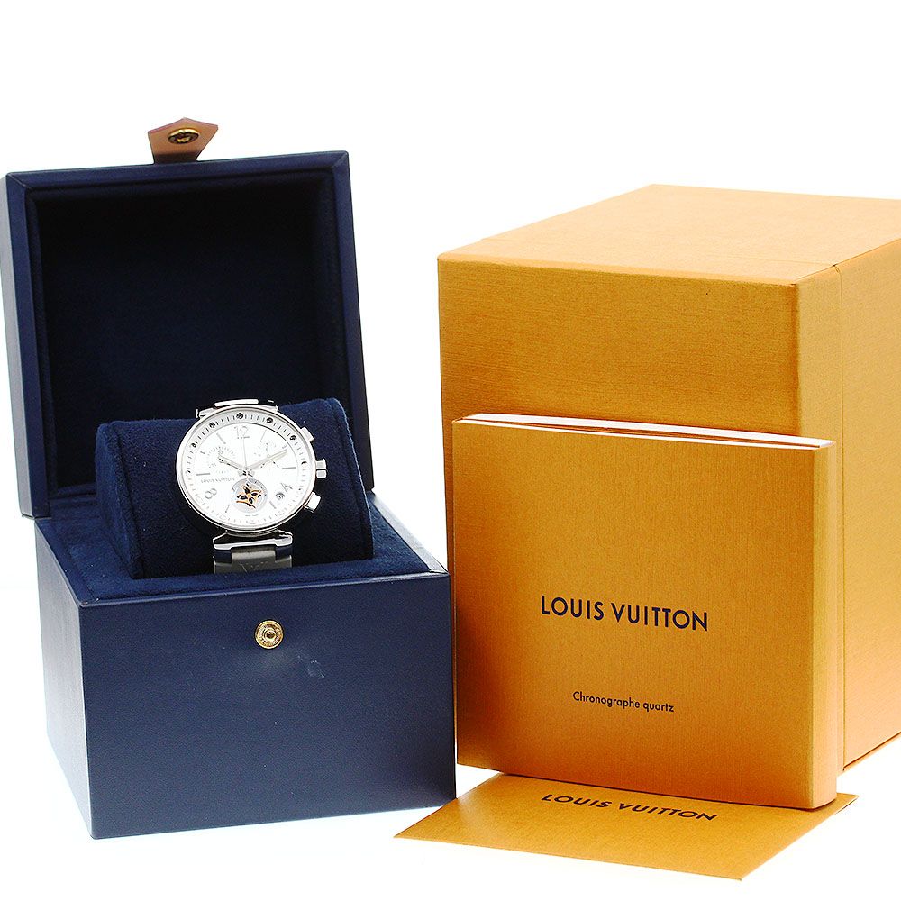LOUIS VUITTON ルイヴィトン タンブール ムーンスターGM クロノグラフ Q8D10 メンズ 腕時計【】 - ブランド腕時計