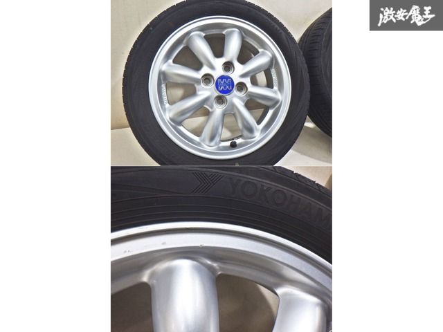 ミラジーノ 純正 ミニライト ホイール 15インチ タイヤ付き 希少 バリ溝】MINILITE ミニライト 15in 5J+45 PCD100 エコ