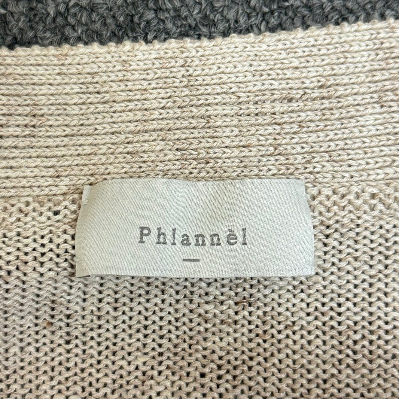 phlannel ガンジーカーディガン Phlannel (フランネル) LINEN COTTON GUERNSEY CARDIGAN リネン