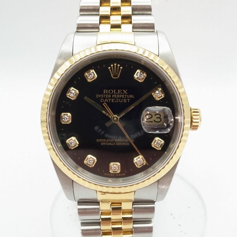 ロレックス デイトジャスト 36 16233G Y番 YG SS 自動巻き メンズ 時計 ROLEX