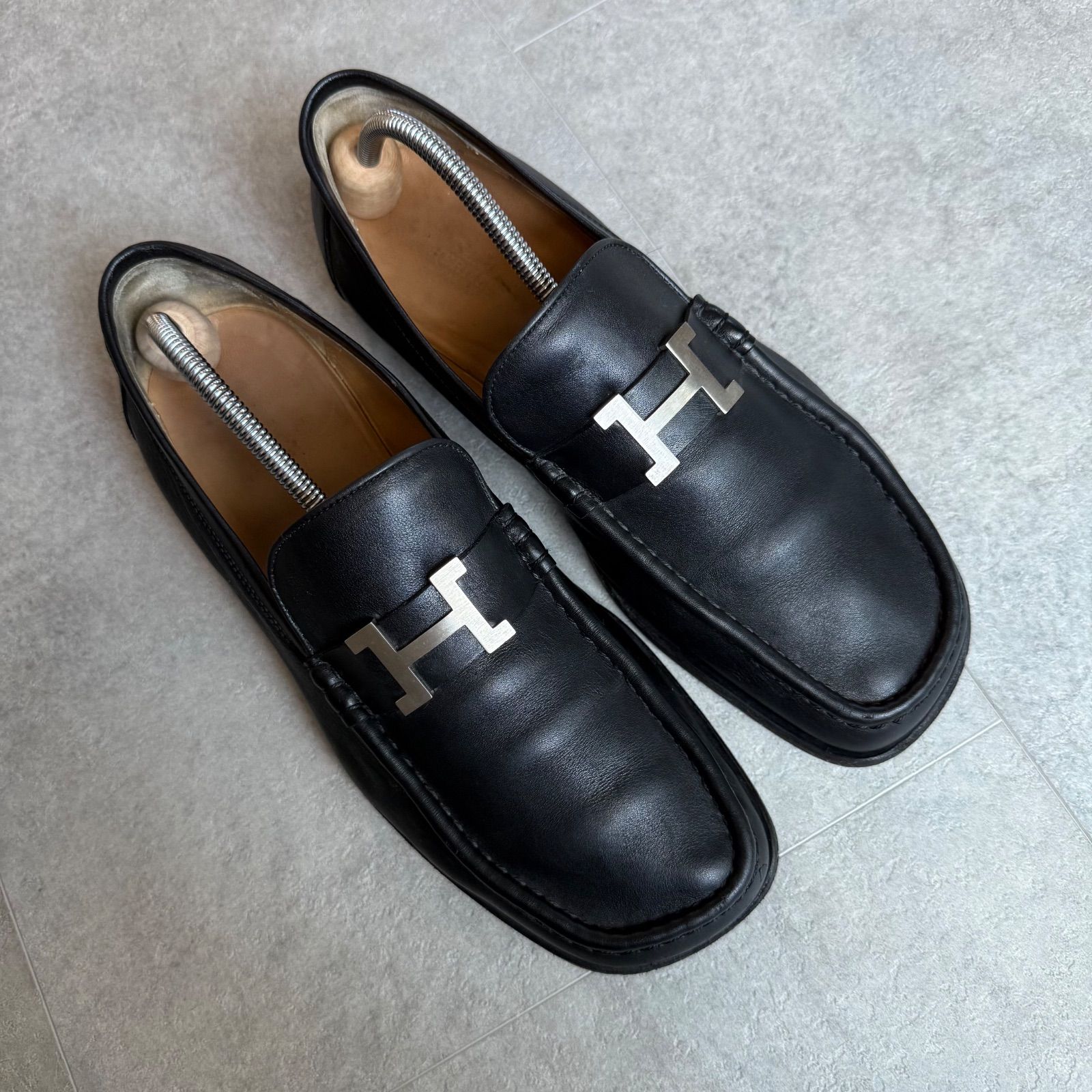 美品 エルメス HERMES ローファー モカシン コンスタンス Hロゴ