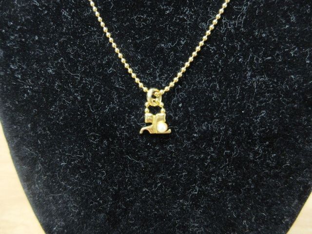 Courreges★ロゴ刻印チューブ ネックレス Courreges クレージュ ピンク クリスタル silver刻印 ネックレス