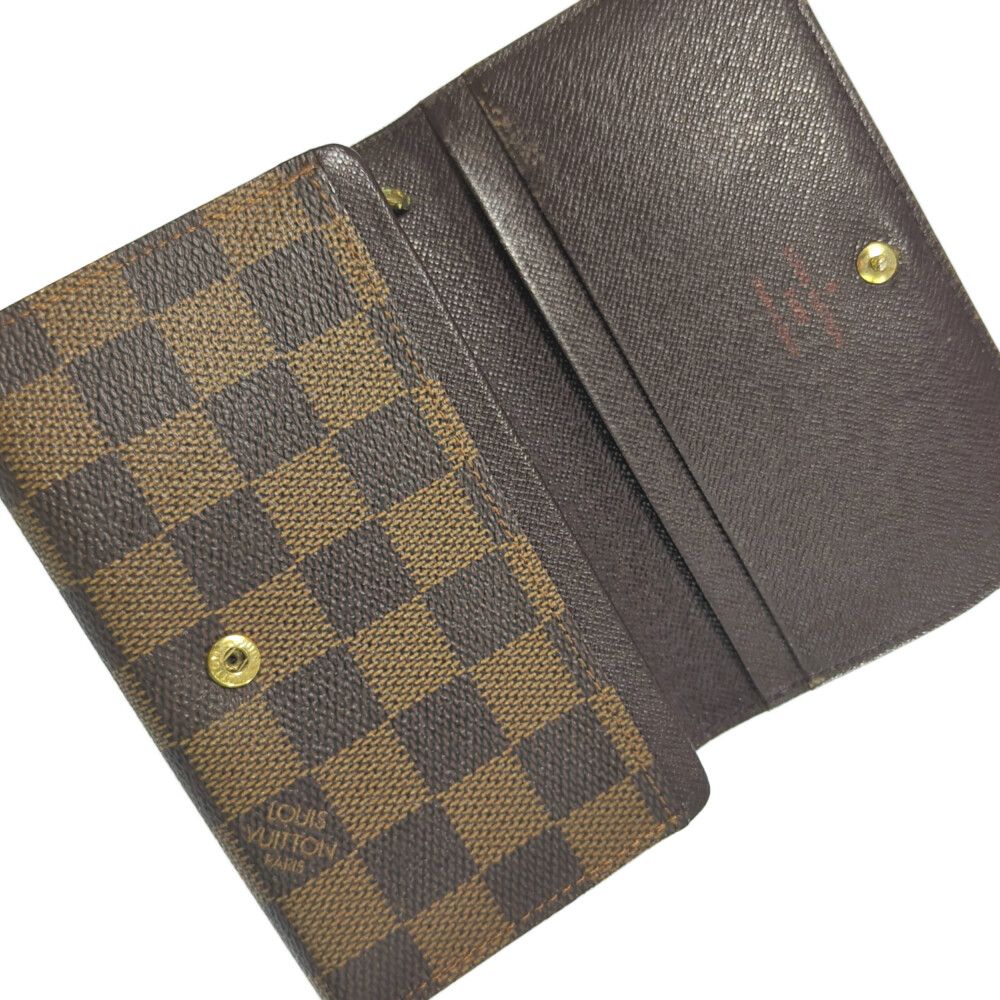 【付属品完備】ルイヴィトン 二つ折り財布 ダミエ ポルトフォイユ トレゾール LOUIS VUITTON ルイヴィトン ダミエ・ポルトフォイユトレゾール