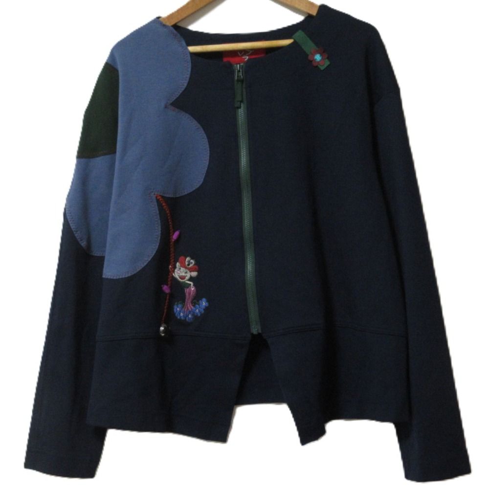 【美品】OLLEBOREBLA アルベロベロ　カーディガン　お花とブタさん　ラメ 美品 OLLEBOREBLA ALBEROBELLO オレボレブラ アルベロベロ ぶた