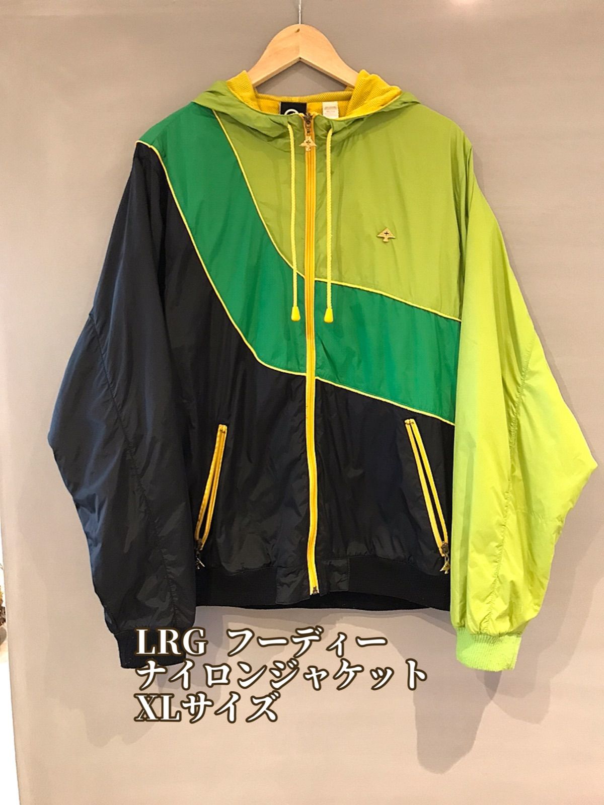 LRG USA ナイロン ジップアップ フーディー XLサイズ - ナイロンジャケット